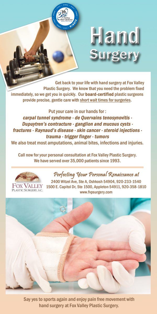 Fox Valley Plastic Surgery | Hand Surgery